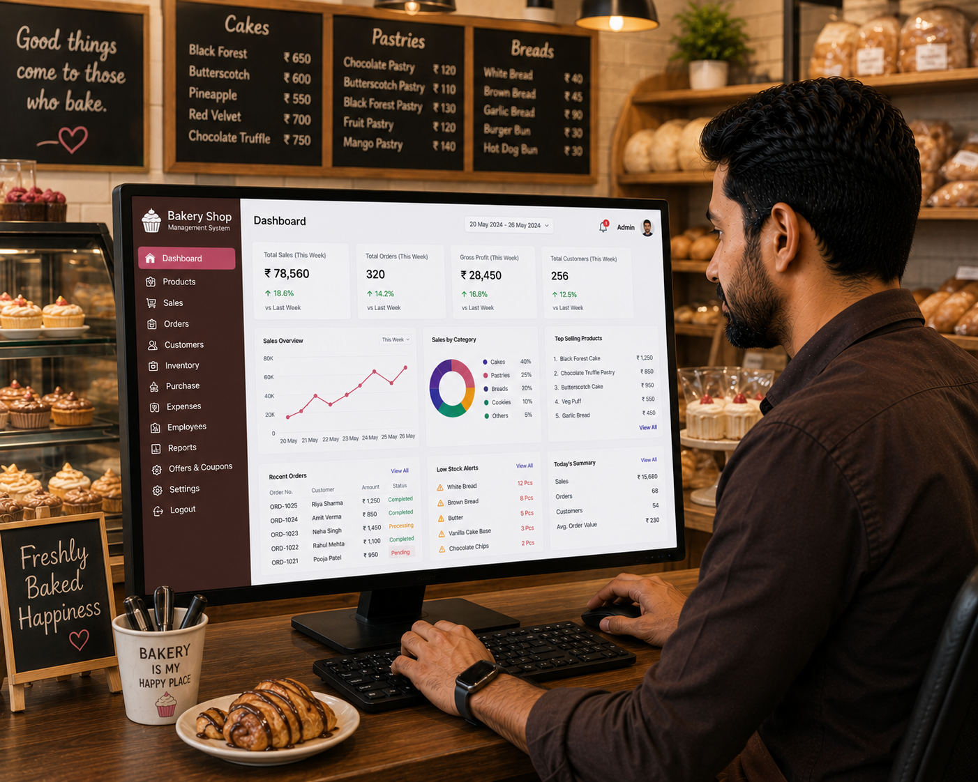 Bakery shop management software