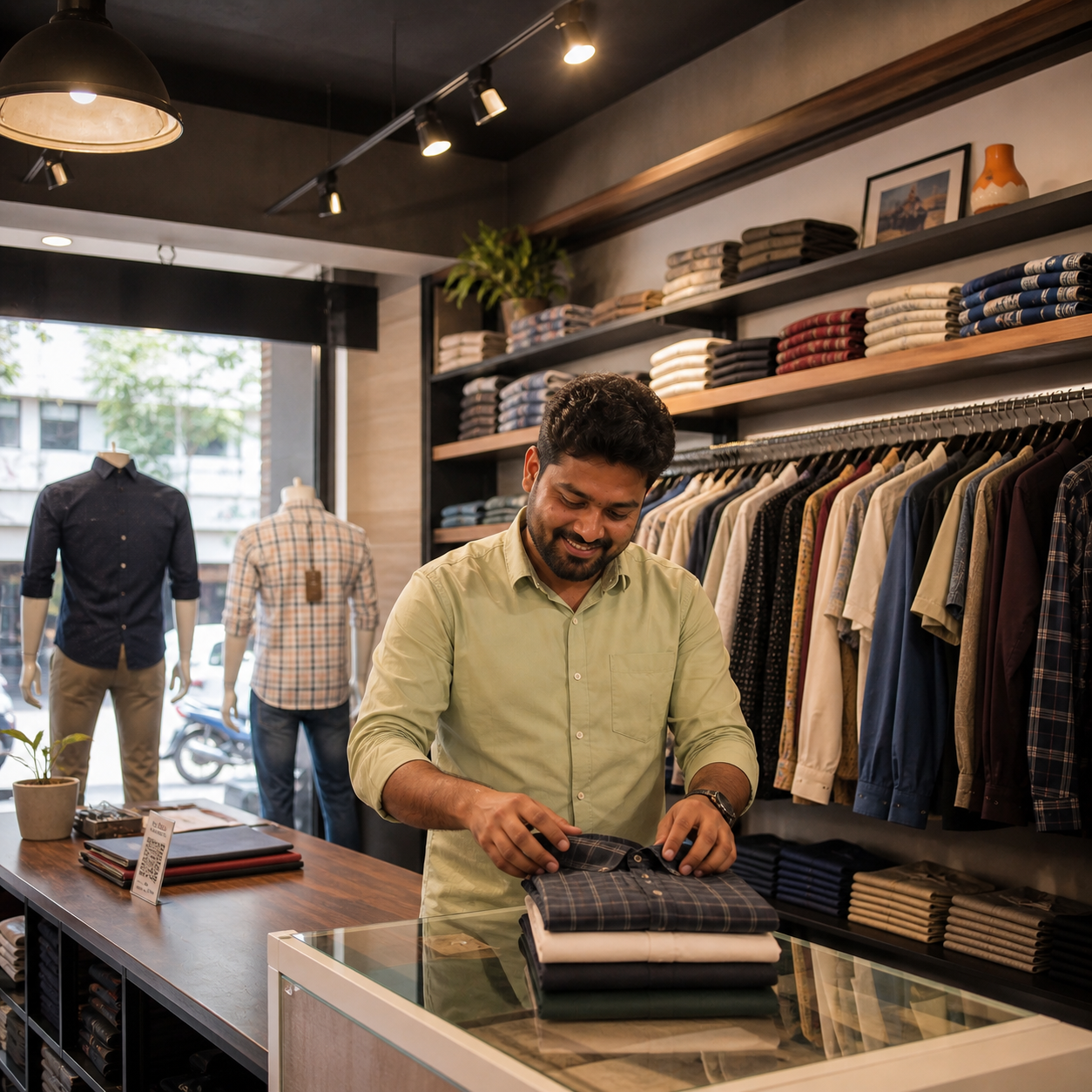 RetailWhizz fashion retail software showing size-colour matrix inventory management and sell-through analysis for Indian apparel chains