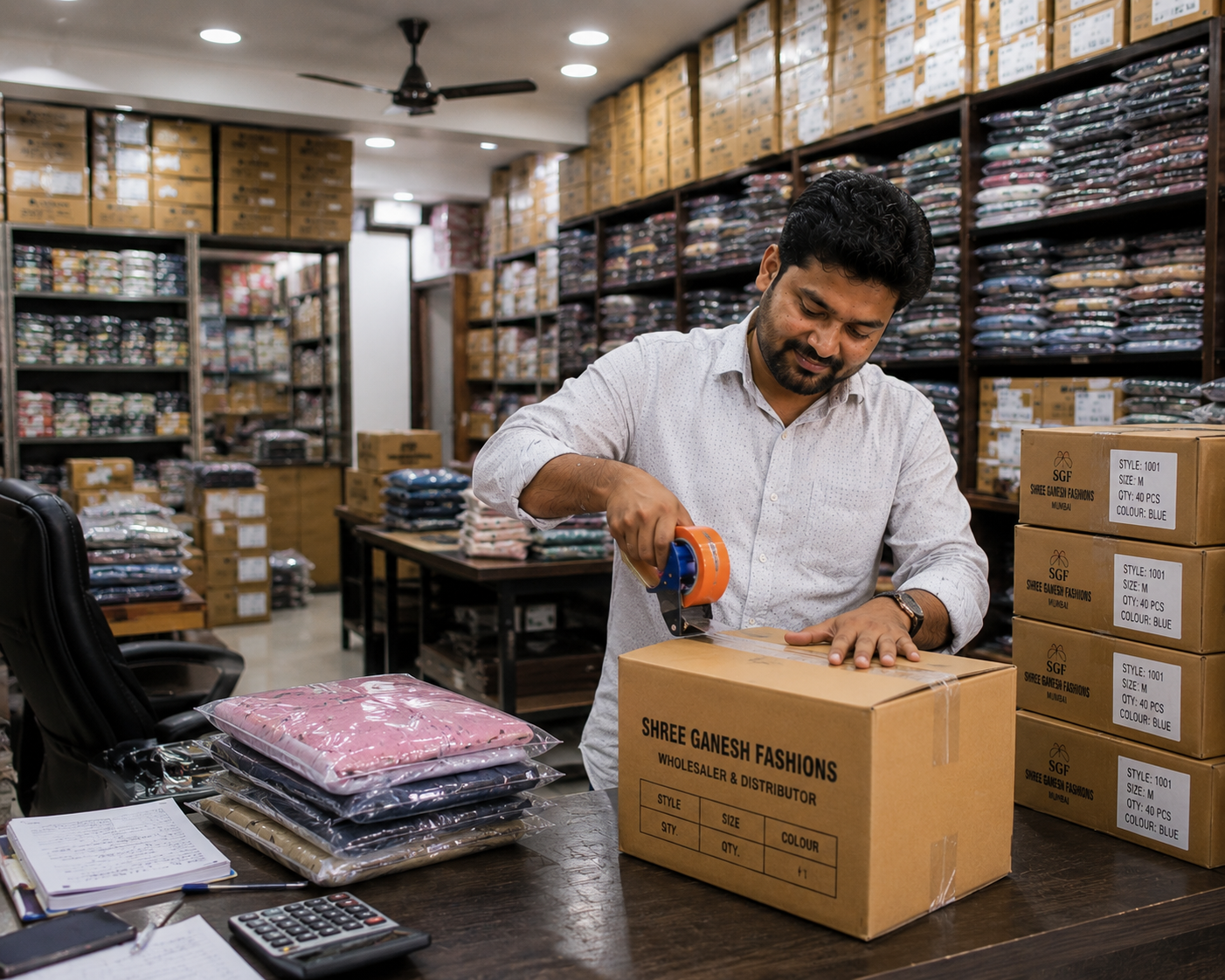 RetailWhizz distributor and wholesale management software dashboard showing retailer order management, credit limit tracking, route-based delivery, and B2B GST invoicing for Indian distribution businesses