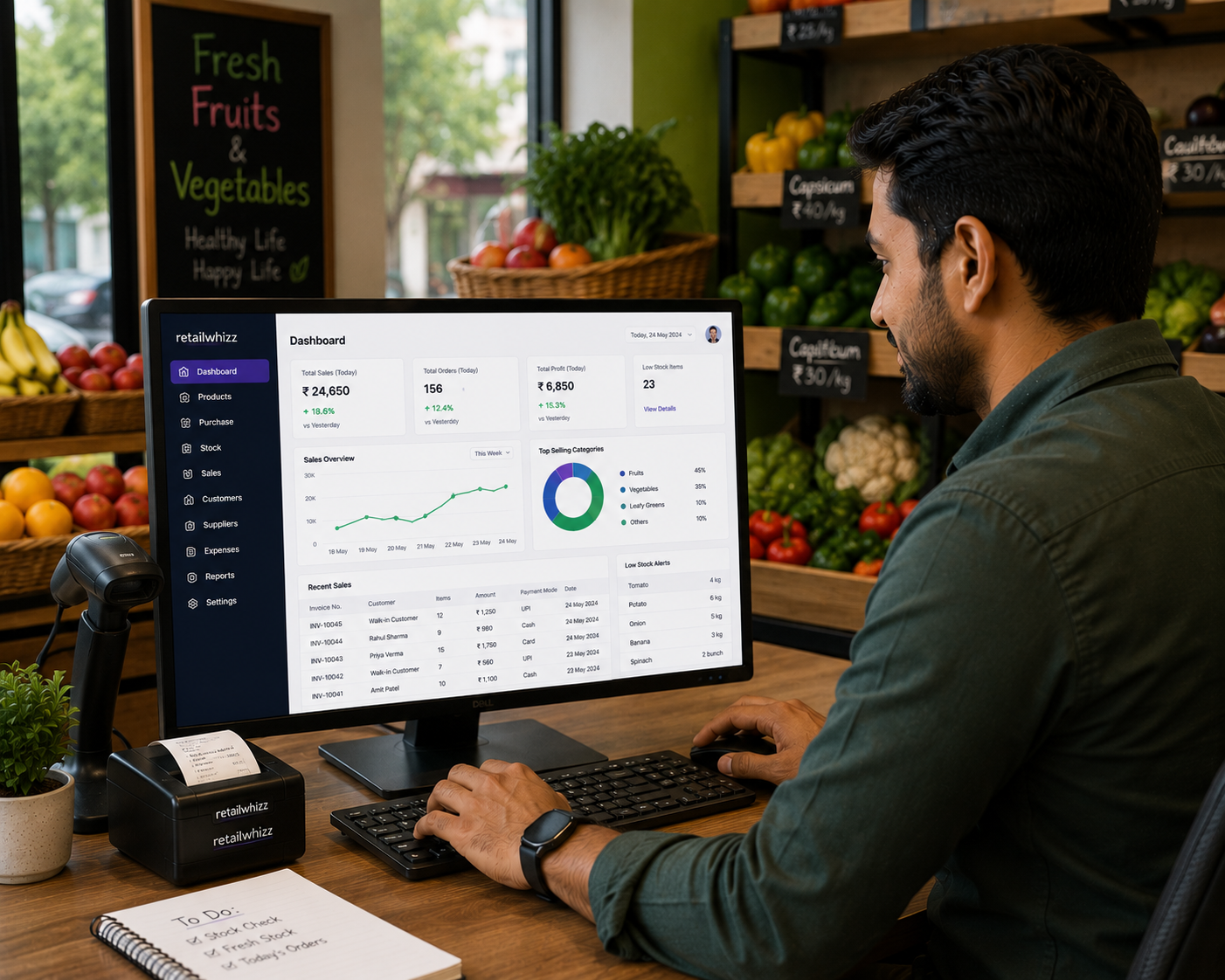 Fruits and vegetable shop management software
