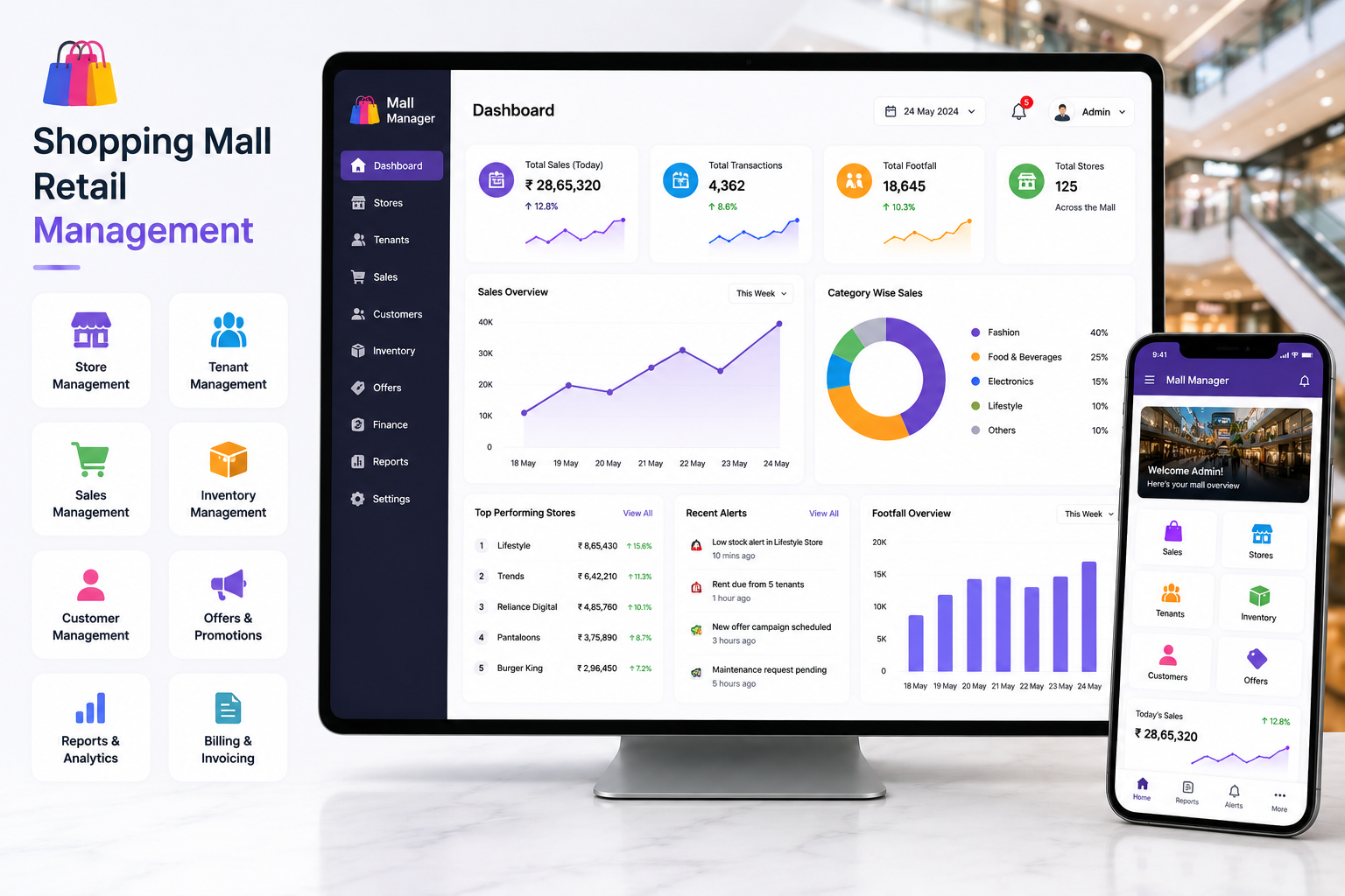 Mall ERP and tenant management software