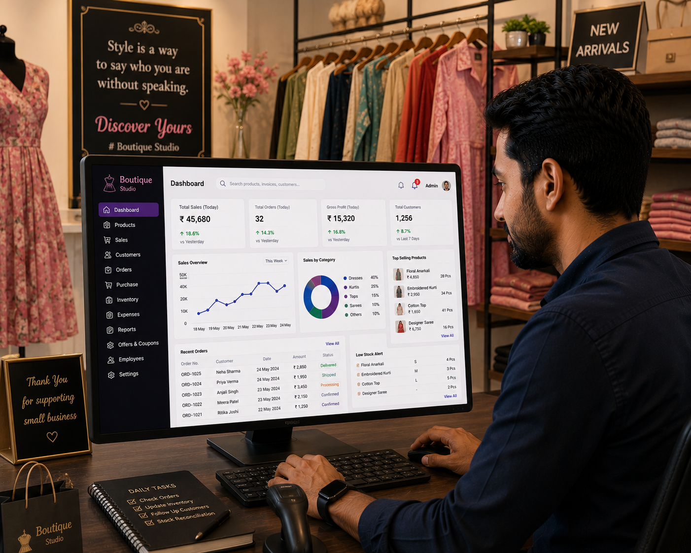 Fashion boutique POS and inventory software